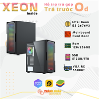 PC Gaming Dual Xeon Treo Giả Lập (VGA RX 5500XT- Intel Dual  Xeon E5 2676V3 - Ram 128/512GB -  SSD 512GB) Like New