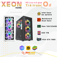 PC Gaming Dual Xeon Treo Giả Lập (VGA GTX 1080- Intel Xeon E5 2676V3 - Ram 128/256GB - SSD 1TB) Like New