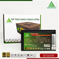 Nguồn VSPTECH Green Power 500 Plus 500W + Dây Nguồn Chính Hãng FullBox
