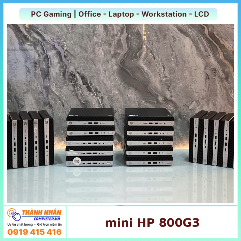 Máy bộ mini HP EliteDesk 800 G3 Core i3/i5 Gen 7 RAM 8GB SSD 256GB QSD