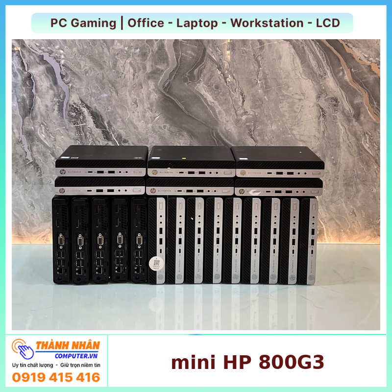 Máy bộ mini HP EliteDesk 800 G3 Core i3/i5 Gen 7 RAM 8GB SSD 256GB QSD