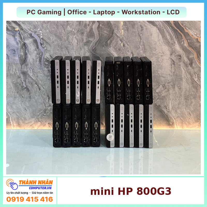 Máy bộ mini HP EliteDesk 800 G3 Core i3/i5 Gen 7 RAM 8GB SSD 256GB QSD