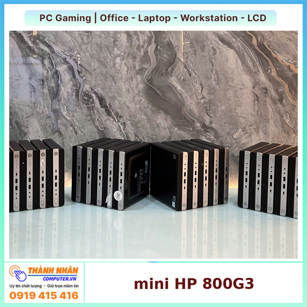 Máy bộ mini HP EliteDesk 800 G3 Core i3/i5 Gen 7 RAM 8GB SSD 256GB QSD