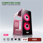 Case Máy Tính Chính Hãng VSP V211 & V212 Đen Trắng Hồng Xanh (Chuẩn mATX) New FullBox