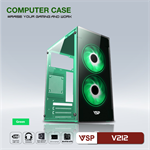 Case Máy Tính Chính Hãng VSP V211 & V212 Đen Trắng Hồng Xanh (Chuẩn mATX) New FullBox