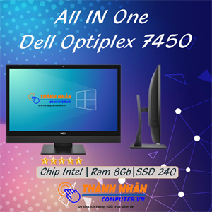 Máy tính All In One Dell OptiPlex 7450 (Intel thế hệ 6/7 - 24" FHD IPS -  RAM 8GB - SSD 240GB - Like New)