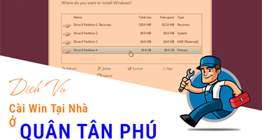 Dịch Vụ Cài Win Tại Nhà Ở Quận Tân Phú