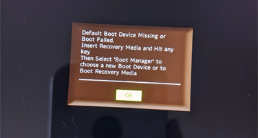Lỗi Default Boot Device Missing or Boot Failed