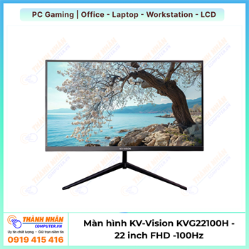Màn Hình KV-Vision KVG22100H - Đen/Trắng | 22 inch, 100Hz, FHD, IPS, Phẳng