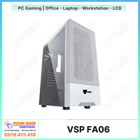 CASE VSP FA06 Agrios Gaming - ATX - Trắng (Kèm 4 fan LED)