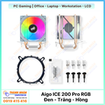 Tản nhiệt khí Aigo ICE200 PRO RGB - Fan 92mm (Đen/Trắng/Hồng)