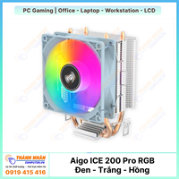 Tản nhiệt khí Aigo ICE200 PRO RGB - Fan 92mm (Đen/Trắng/Hồng)