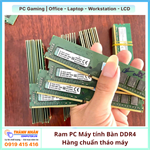 Ram PC Máy tính Bàn DDR4 Hiệu Samsung SK Hynix Micron 8GB -16GB - Bus 2133-2400-2666 -3200 Hàng chuẩn tháo máy.