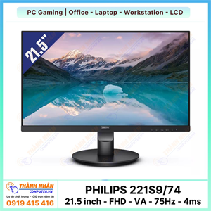 Màn hình PHILIPS 221S9/74 (VA LCD 21.5 inch - FHD 1920x1080 - 75Hz - 4 ms)