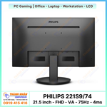 Màn hình PHILIPS 221S9/74 (VA LCD 21.5 inch - FHD 1920x1080 - 75Hz - 4 ms)