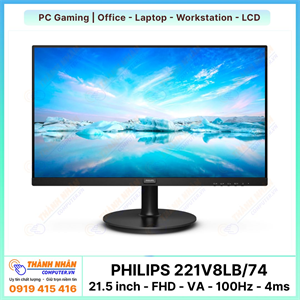 Màn hình PHILIPS 221V8LB/74 (VA LCD 21.5 inch - FHD 1920x1080 - 100Hz - 4 ms)