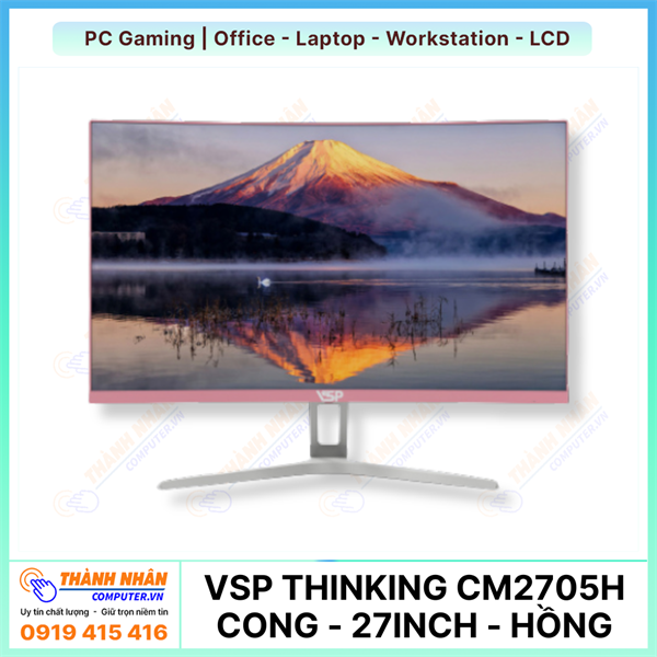 Màn hình cong VSP Thinking CM2705H - FullHD 27inch - 75Hz - Hồng