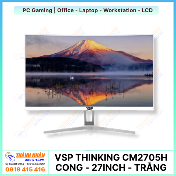 Màn hình cong VSP Thinking CM2705H - FullHD 27inch - 75Hz - Trắng