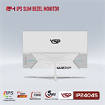Màn hình VSP IP2404S - 24" FHD - IPS - 75Hz - 5ms - Đen/Trắng - Tràn viền