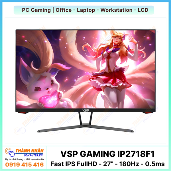 Màn Hình VSP Gaming IP2718F1 (Fast IPS - FHD - 27" - 180Hz - 0.5ms)