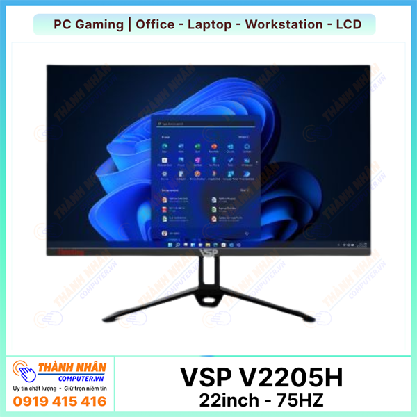 Màn hình VSP V2205H - 22" FHD - VA - 75Hz - 6.5ms - Đen