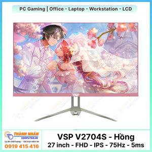 Màn hình VSP V2704S (27 inch - IPS - FHD - 75Hz - 5ms - FreeSync) - Hồng