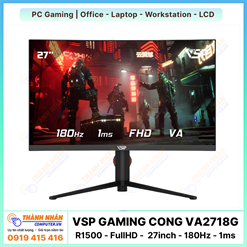 Màn Hình Gaming Cong VSP - VA2718G (R1500 - FullHD - 27inch - 180Hz - 1ms)