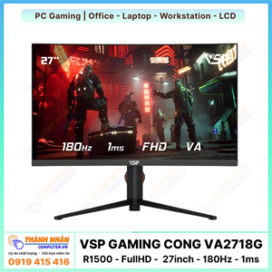 Màn Hình Gaming Cong VSP - VA2718G (R1500 - FullHD - 27inch - 180Hz - 1ms)