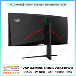 Màn Hình Cong Ultrawide Gaming VSP - VA3416WC (R1500 - W QHD - 34" - 165Hz - 1ms)