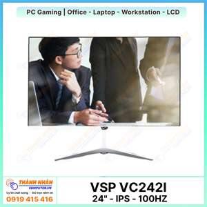 Màn hình VSP VC242i - 24" FHD - IPS - 100Hz - 2ms - Đen/Trắng