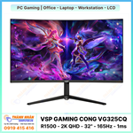 Màn Hình Cong VSP Gaming - VG325CQ (R1500 - 2K QHD - 30" - 165Hz - 1ms)