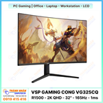 Màn Hình Cong VSP Gaming - VG325CQ (R1500 - 2K QHD - 30" - 165Hz - 1ms)