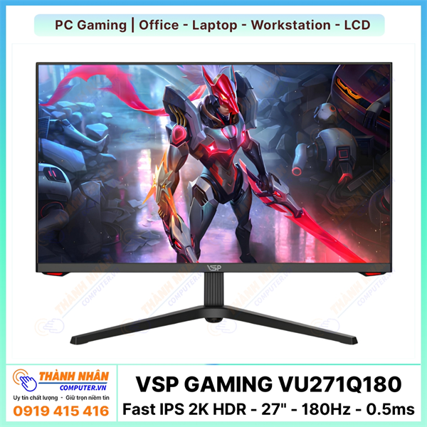 Màn Hình Gaming  VSP VU271Q180 (Fast IPS - 2K HDR - 27" - 180Hz - 0.5ms)