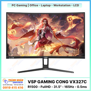 Màn Hình Cong ESport Gaming VSP - VX327C (R1500 - FullHD - 31.5" - 165Hz - 0.5ms)