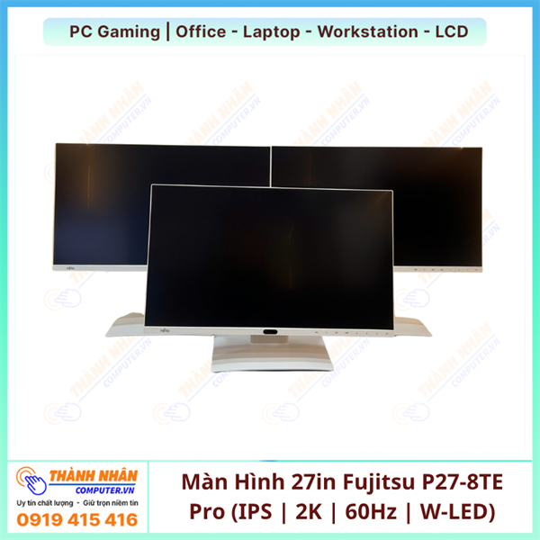 Màn Hình 27in Fujitsu P27-8TE Pro (IPS | 2560 x 1440 | 60Hz | W-LED) QSD