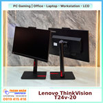 Màn hình Lenovo ThinkVision T24v-20 23.8"/ FHD (1920x1080)/ IPS/ VGA/ HDMI/ DP/ 2USB QSD