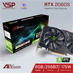 Card màn hình AIVISION GeForce RTX 2060s (8GB - GDDR6 - 1750 MHz - ATX - 500W)