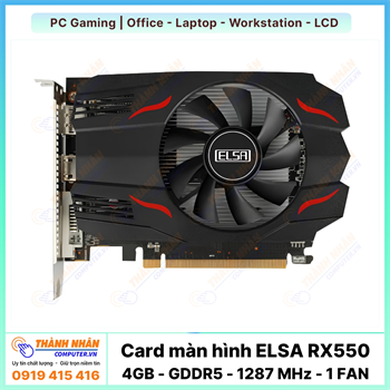 Card màn hình ELSA RX550 (4GB - GDDR5 - 1287 MHz - 1 FAN)