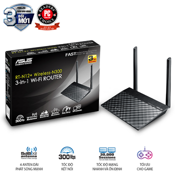 ASUS RT-AC53 Chuẩn AC750, 2 băng tần, cổng Gigabit