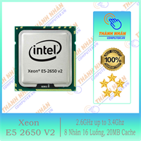 CPU Intel Xeon E5-2650v2 (2.6GHz Turbo Up To 3.4GHz, 8 Nhân 16 Luồng, 20MB Cache, LGA 2011-1) Mới