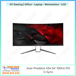 Màn hình Gaming Acer Predator X34 34" 100Hz IPS G Sync 4ms Like new