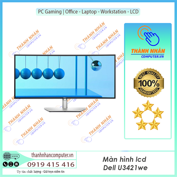 Màn Hình Cong Dell U3421WE UltraSharp (34inch/WQHD/IPS/1.07 tỷ màu/60Hz/USB-C/Loa 5W)