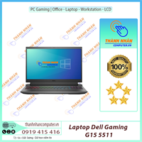 Laptop Gaming Dell G15 5511 I7-11800H 8GB 512G SSD NVIDIA(R) GeForce RTX 3050 4GB GDDR6 Win11 15.6"FHD 120Hz_P105F006AGR New 100%