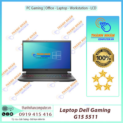 Laptop Gaming Dell G15 5511 I7-11800H 8GB 512G SSD NVIDIA(R) GeForce RTX 3050 4GB GDDR6 Win11 15.6"FHD 120Hz_P105F006AGR New 100%
