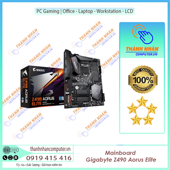 Mainboard GIGABYTE Z490 AORUS ELITE (Intel Z490, Socket 1200, ATX, 4 khe RAM DDR4) New Fullbox