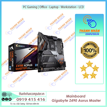 Mainboard GIGABYTE Z490 AORUS MASTER (Intel Z490, Socket 1200, ATX, 4 khe RAM DDR4) New Fullbox