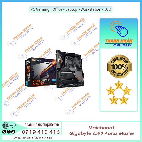 Mainboard Gigabyte Z590 AORUS MASTER (Intel Z590, Socket 1200, ATX, 4 khe Ram DDR4) New Fullbox