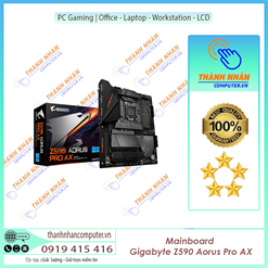 Mainboard Gigabyte Z590 AORUS PRO AX (Intel Z590, Socket 1200, ATX, 4 khe Ram DDR4) New Fullbox