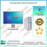 ComBo Máy bộ Fujitsu FMVB1000FZ + Màn Hình Fujitsu Display B24W-7 FHD IPS Trắng tinh khôi - Intel Thế Hệ 6 - Ram 8Gb - SSD 240Gb