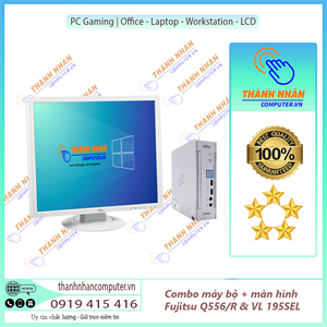 ComBo Máy bộ Fujitsu FMVB1000FZ + Màn Hình Fujitsu VL 195SEL Trắng tinh khôi - Intel Thế Hệ 6 - Ram 8Gb - SSD 240Gb